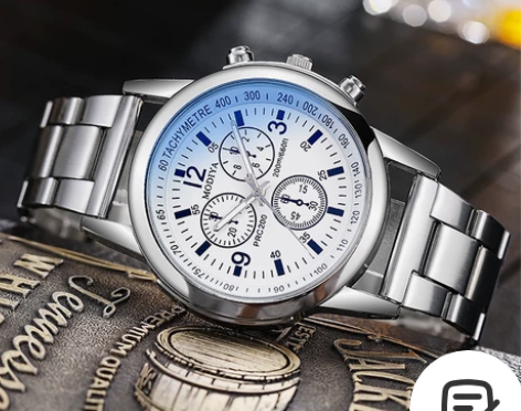 高颜值手表男士MODIYA礼品时尚钢带石英...