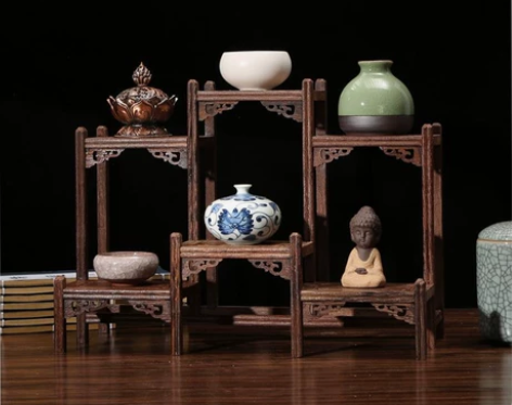 精致小巧的鸡翅木茶壶架，喜欢喝茶的朋友可以...