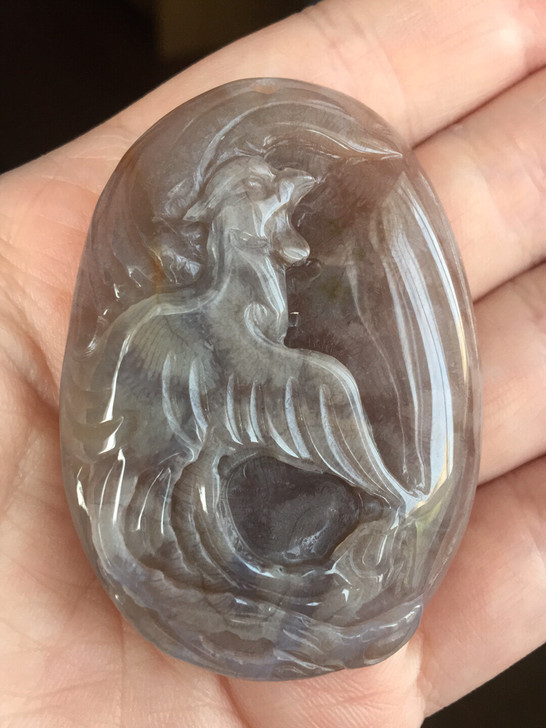 珊瑚玉凤凰吊坠