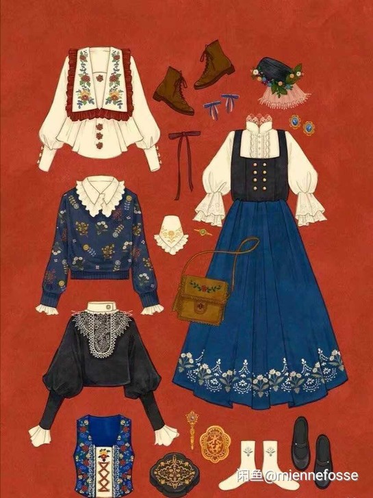 lolita服装 汉服 300多张欧式复古...