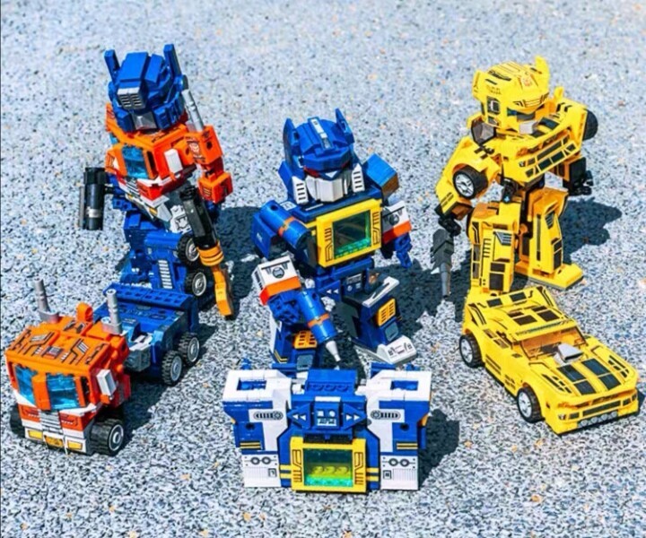 乐高式 擎天柱大黄蜂声波 变形金刚积木 汽...