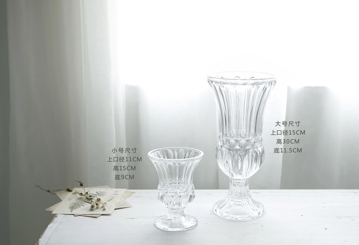 欧式简约水晶花瓶玻璃植物客厅插花 美食静物...