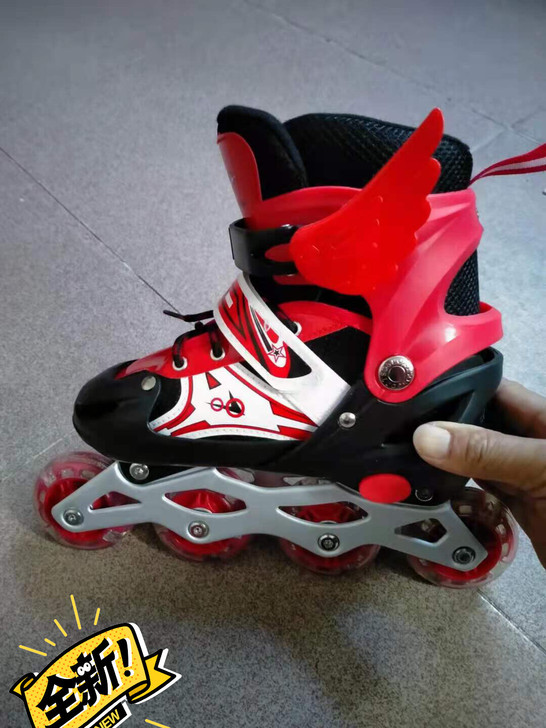 全新溜冰鞋儿童全套装男童女童直排轮旱冰鞋滑...