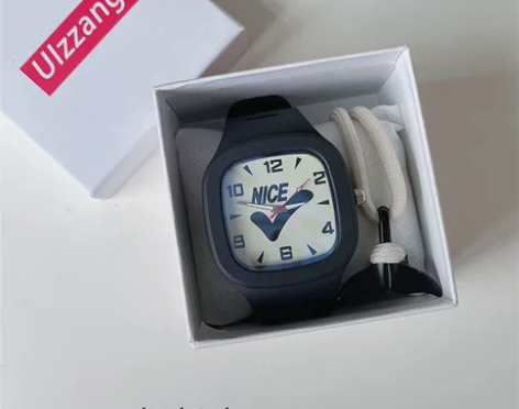 手表男女款学生ins风高颜值初高中生黑白情...