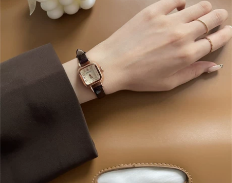 韩版复古手表女款ins风时尚简约气质考试用...