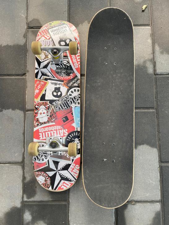 滑板 入门初学。双翘滑板。 桥的成色不错