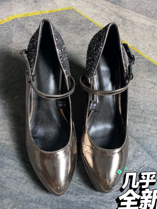 艾米娜坡跟单鞋女真皮玛丽珍鞋子女简约单鞋女...