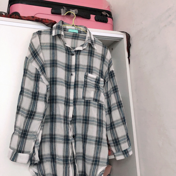 港风格子衬衫女