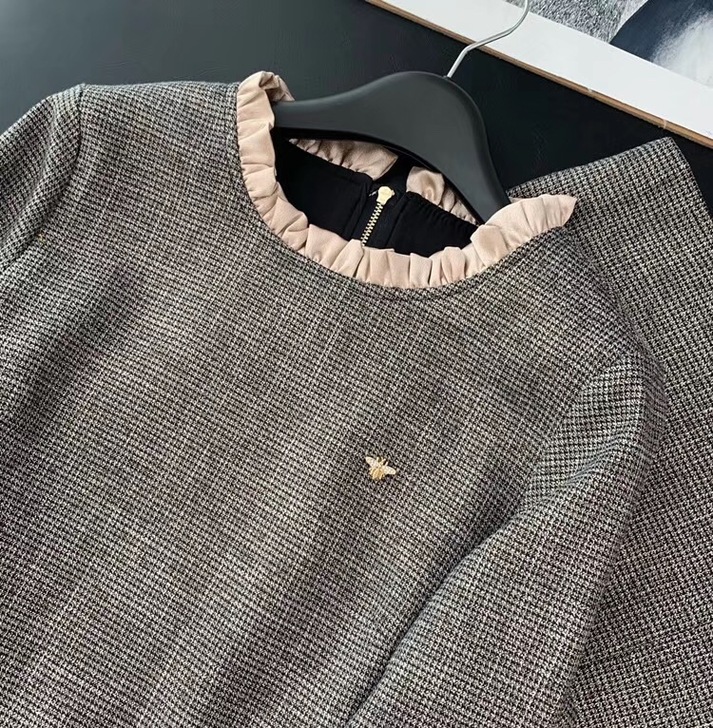 奢华！金属丝暗闪 高档气质名媛显瘦直筒 连...