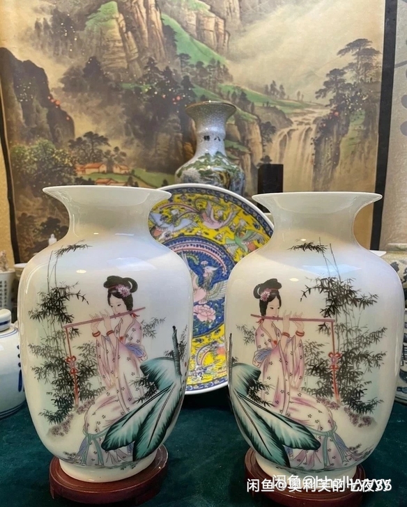 捡漏搬家景德镇陶瓷器花瓶干花插花家居装饰品...