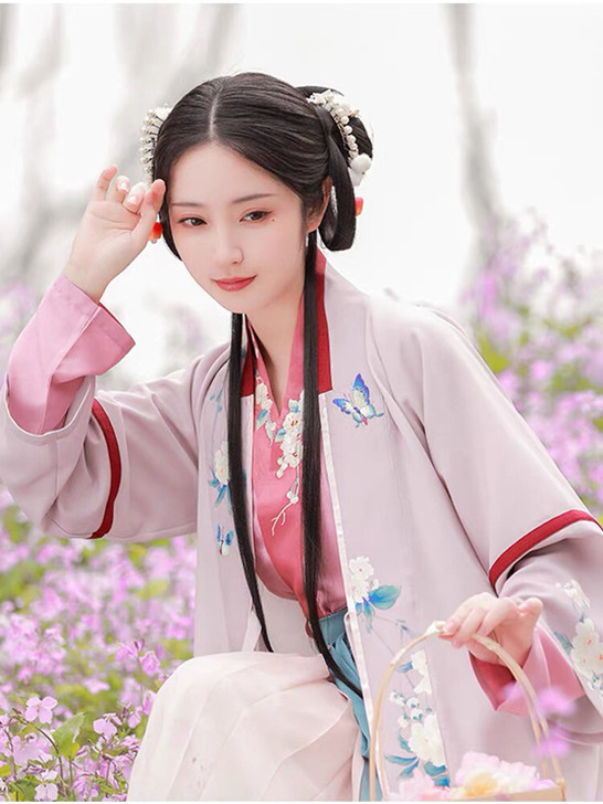 海棠依旧 清水溪汉初原创  改良汉服女浅交...