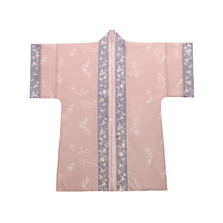 远山乔花期小宴宋制汉服女双色飞机袖短衫吊带...