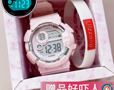 儿童电子手表小学生只看时间初中10岁以上女...