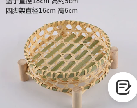 竹编篮子簸箕竹编制品纯手工圆形方形家用农家...