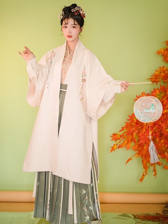 光夕原创【寒雀 】宋制冬季保暖加厚套装绣花...