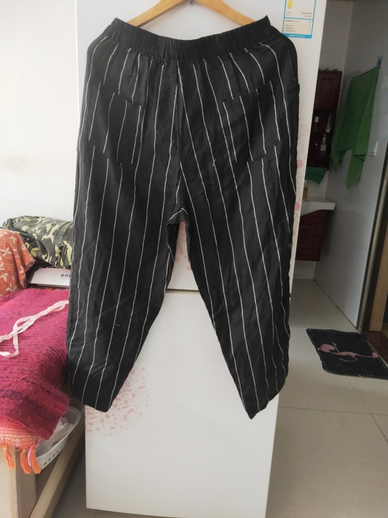 纯亚麻老爹裤萝卜裤AB版