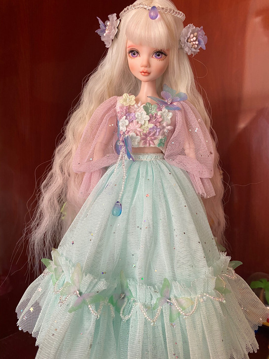 重工蝴蝶花朵娃衣