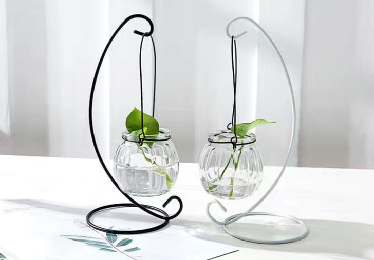 全新包邮 悬挂客厅插花吊瓶创意花盆装饰品透...