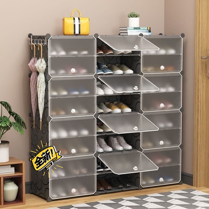 特价清仓结实鞋架子简易多层进门口鞋柜架防尘...