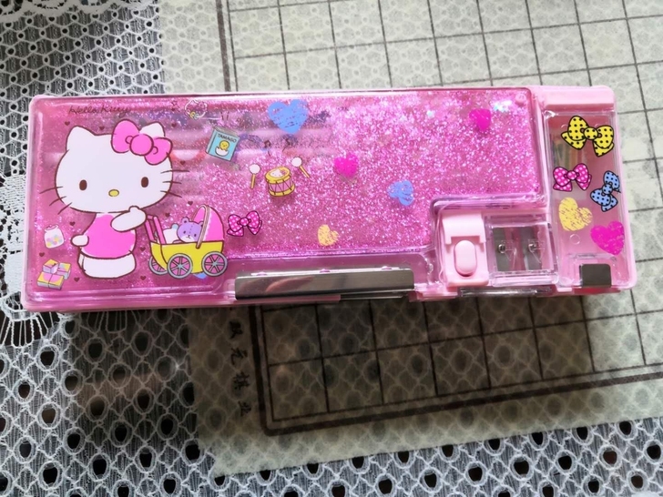 流沙文具盒女韩版可爱小学生铅笔盒女生儿童多...