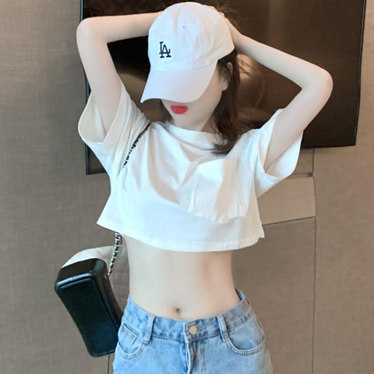 燕蔓风情 宽松短T恤衫 辣妹风格