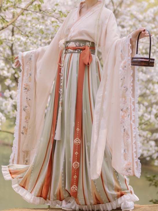 远山乔【花神祈愿】魏晋南北朝大袖襦春夏薄款...