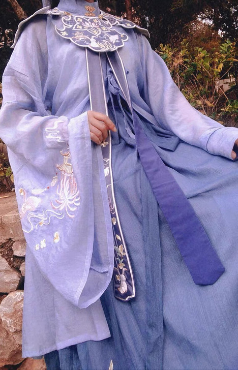 汉服女明制立领长衫齐腰褶裙刺绣明制云肩