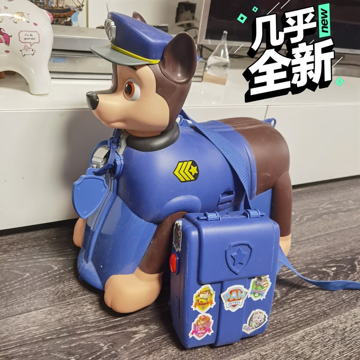 九成新 汪汪队立大功骑行旅行箱拉杆箱多功能...