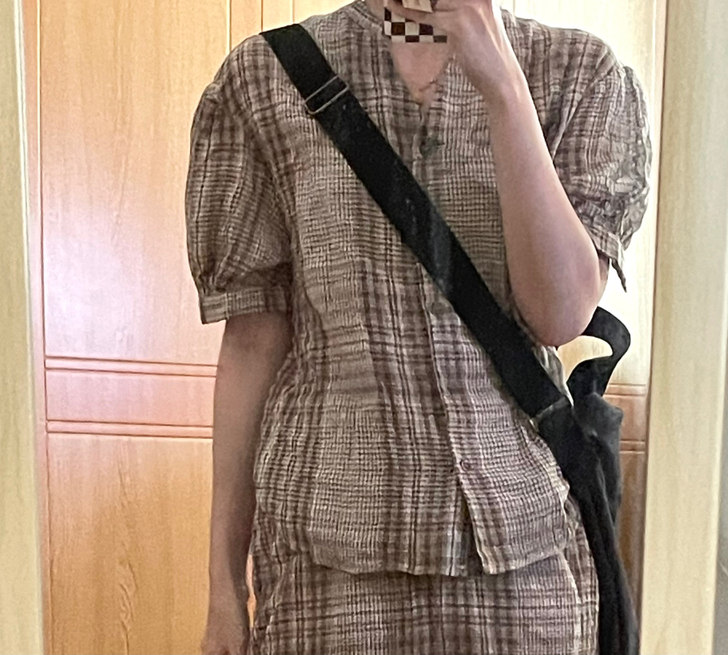 古着格子套装