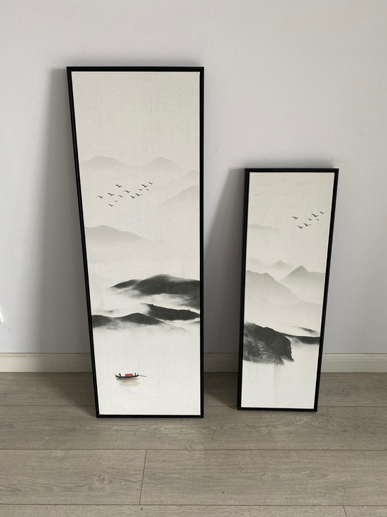 中式山水挂画，成色如图，自提地点华侨城