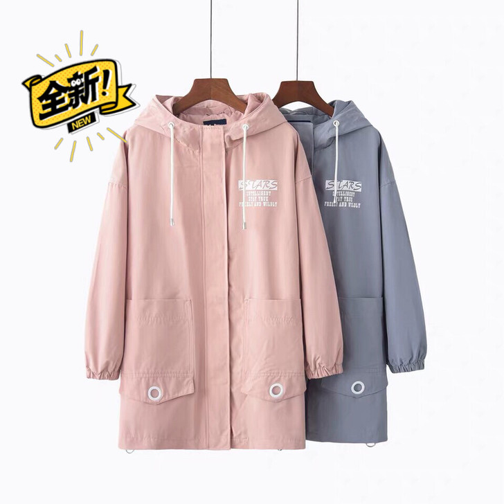 森马春秋款女士宽松风衣外套