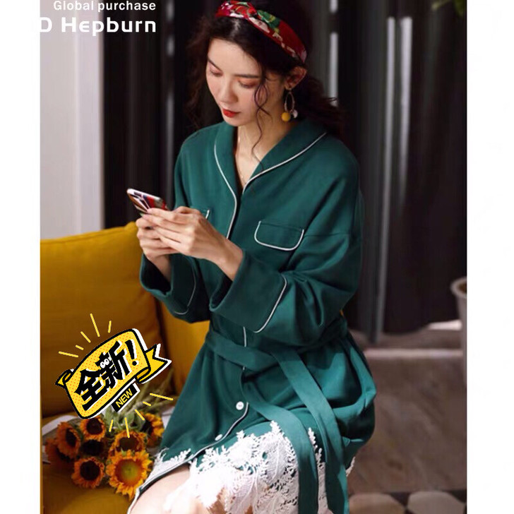 纯棉 睡衣 长袖睡裙 睡袍 休闲家居 开衫...