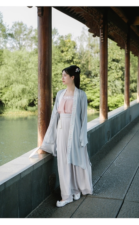 【随念】遇倾杯序原创刺绣宋制褙子一片式齐腰...