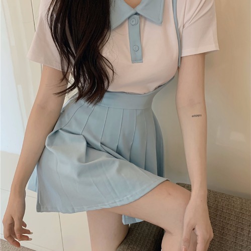 夏装2021新款短袖T恤女设计感小众减龄p...