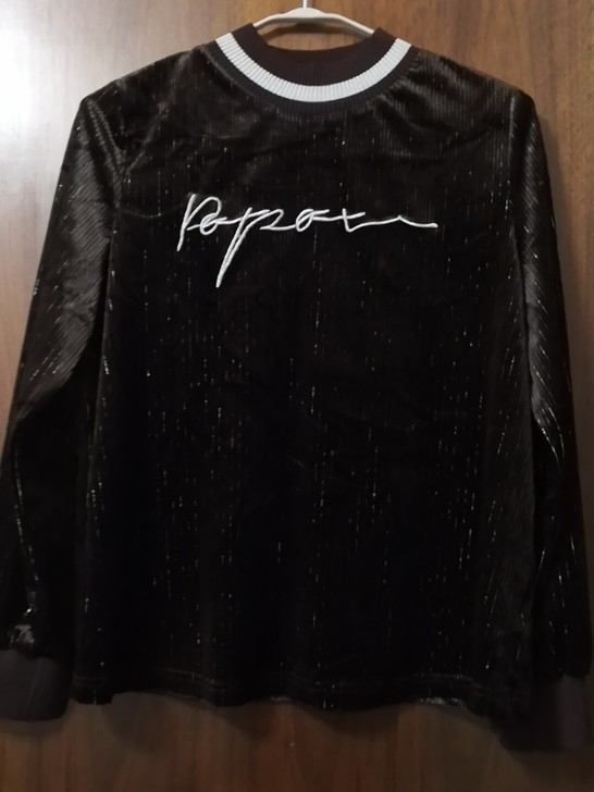 全新韩序丝绒刺绣套装,巧克力色布灵布灵套装...