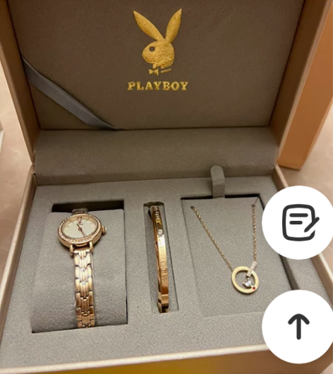 花花公子手表手镯项链套盒，全新未带过，带吊...