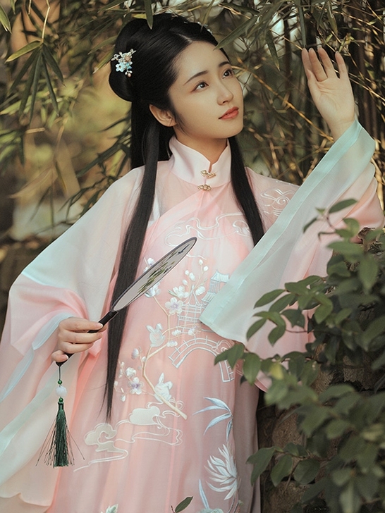 钟灵记 锁清秋 立领斜襟纱衫汉服马面裙明制...