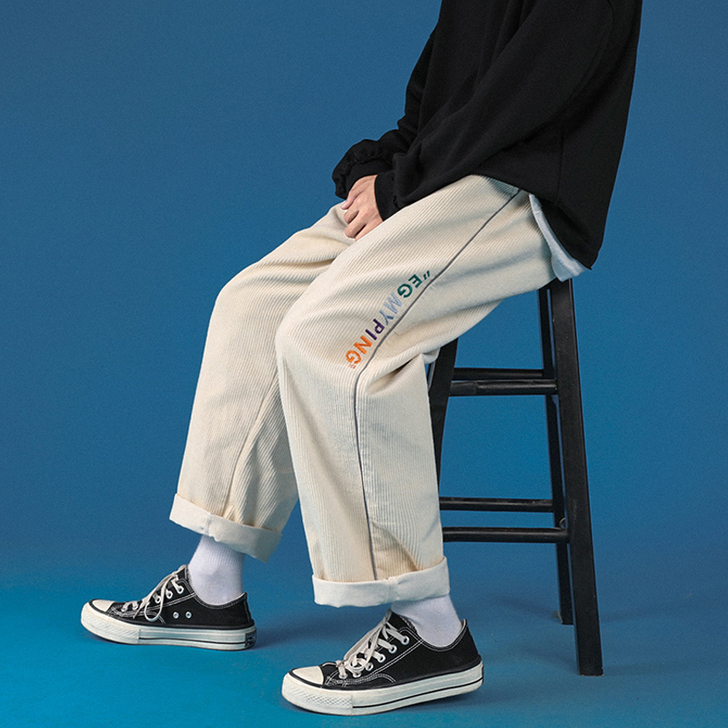 秋冬灯芯绒裤子女直筒宽松阔腿2020新款流...