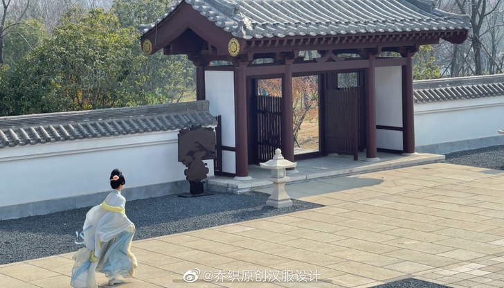 【转定金】乔织长安花系列-黄与蓝-晚唐齐胸...