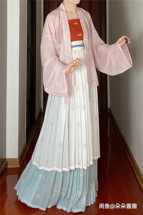 杉梅原创汉服女【桑田】宋制直袖衫改良吊带一...