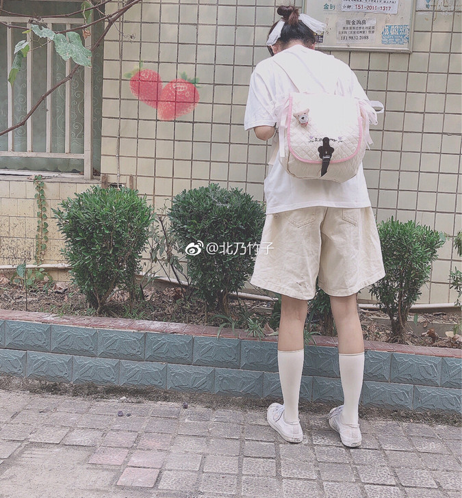 久喜商店 多分绝对奶油双肩包小书包 已绝版