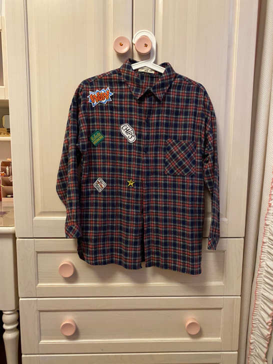 男孩女孩都适合,细腻柔软的童装格子衬衫,摸...