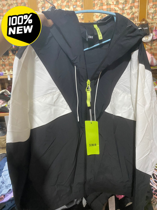 全新森马茄克男秋季新款舒适连帽复古个性拼接...