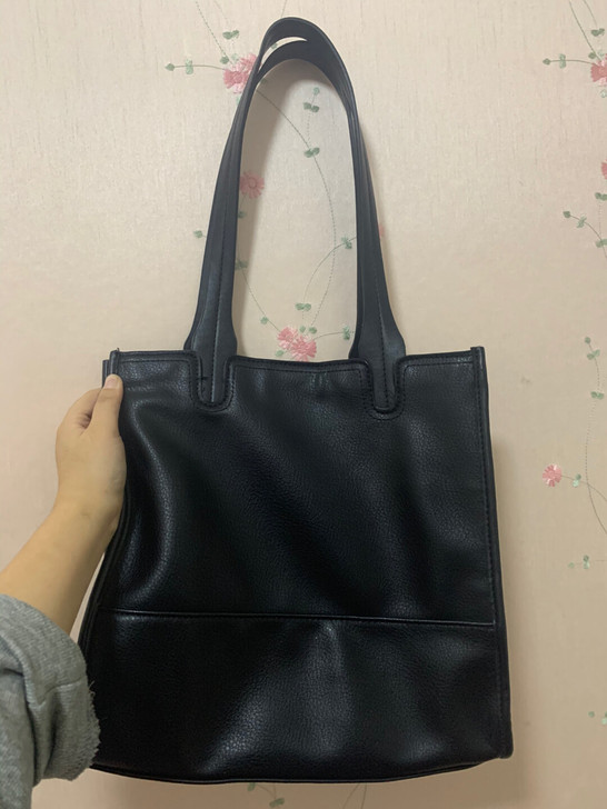 黑色单肩托特包