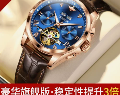 瑞士欧品客品牌正品手表男士机械表全自动名表...
