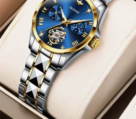 瑞士认证欧品客正品牌高档手表女士 全自动机...