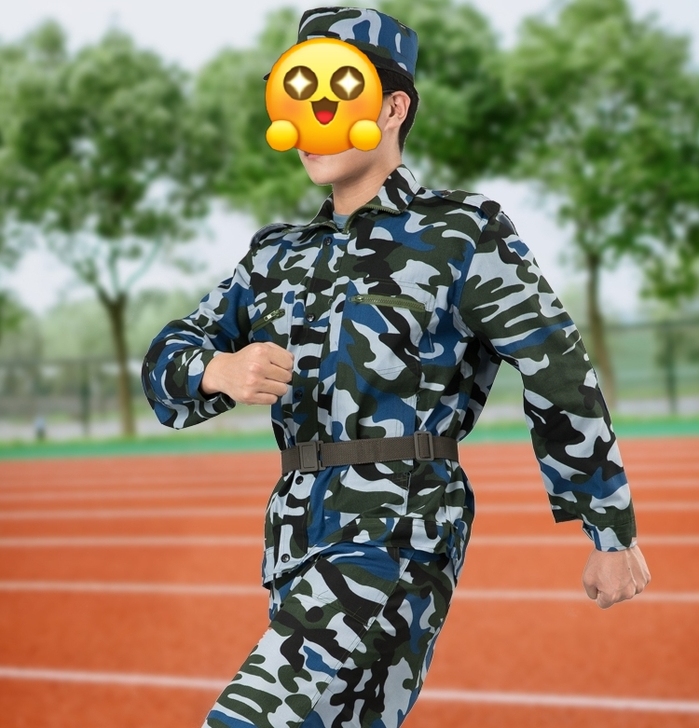 【出手闲置】二手全套海洋迷彩服（外套，裤子...