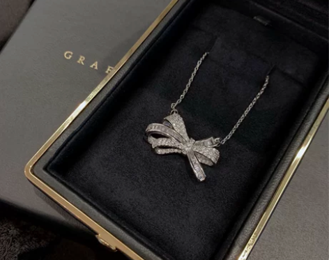 CHICYOU Gra*f银色钻石蝴蝶结轻...