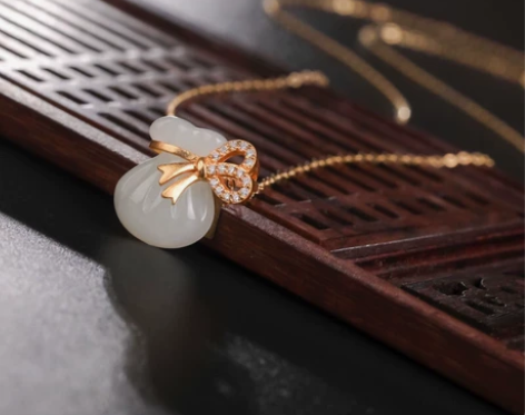 项链女ins不掉色聚财福袋吊坠爆款招财钱袋...