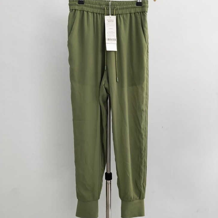 百家好松紧腰军绿色裤子25码155感兴趣的...